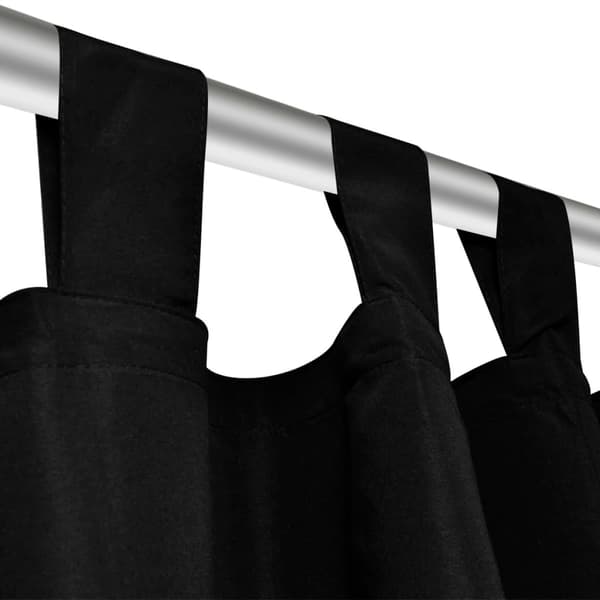 130353 2 stk. sorte mikrosatingardiner med huller 140 x 175 cm