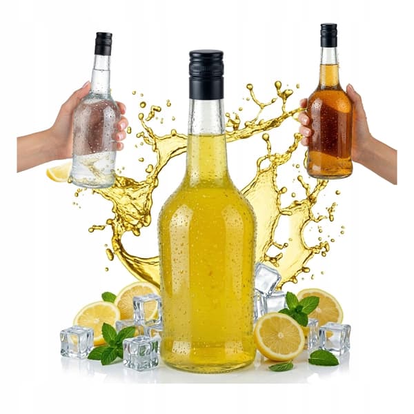 10x Glasflaskor Napoleon Gåva 500ml Flaska Likör Alkohol Juice