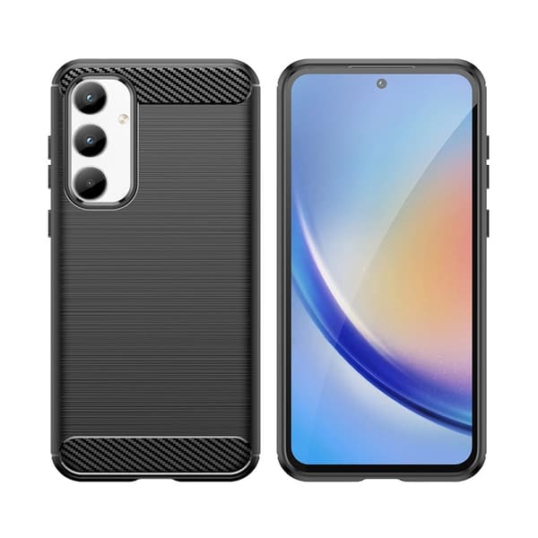 Carbon-cover til Samsung Galaxy A35 - Sort
