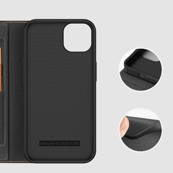 Dux Ducis Skin X2 cover til iPhone 14 Plus med magnetisk klap, sort