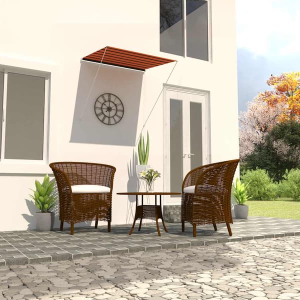 vidaXL Utdragbar markis 150x150 cm orangebrun