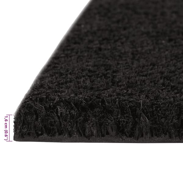 vidaXL dørmåtter, 5 stk., sorte, 40x60 cm, kokosfiber