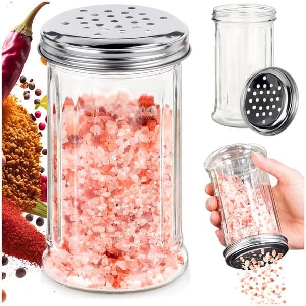glas kryddbehållare med sil 350 ml