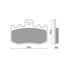 Brenta bremseklodser KH335 sintret metal (guld) (FT 4123)