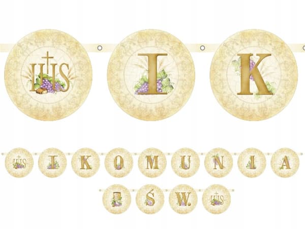 Banner med nadverindskrift, længde 2 m, 1 stk.