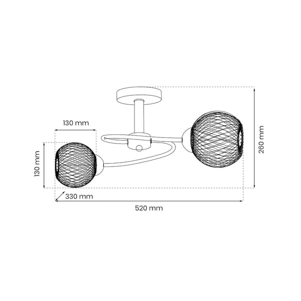 OAKLAND 2 E27 KROM LOFTSLAMPE MILAGRO ML9749