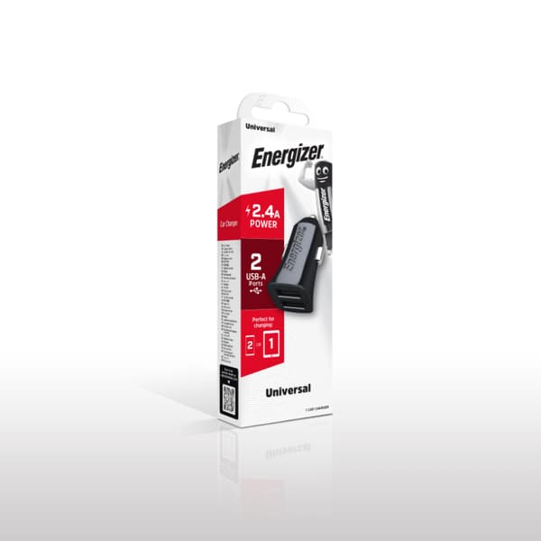Energizer Classic - Billaddare 2x USB-A 2.4A 12W (Svart)