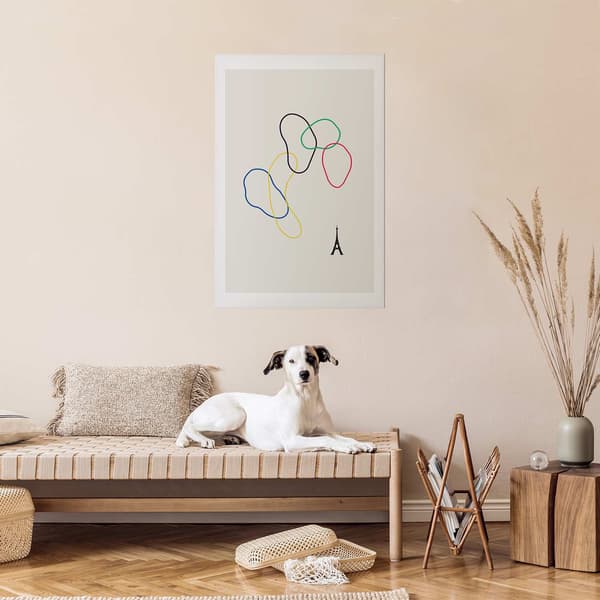 Plakat - Farverige cirkler - digital grafik - minimalisme