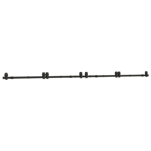 vidaXL Skjutdörrsinstallationssystem, 366 cm, Stål, Svart