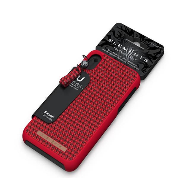 Nordic Elements Saeson Idun - iPhone Xs Max stofcover (rød)