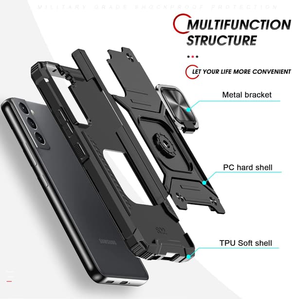 ETUI TIL SAMSUNG GALAXY S22+ 5G ARMOR SORT SILIKONE SM-S906B