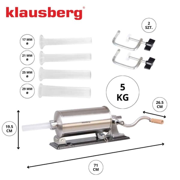 MANUELL KORVFYLLNING 5kg KLAUSBERG KB-7929