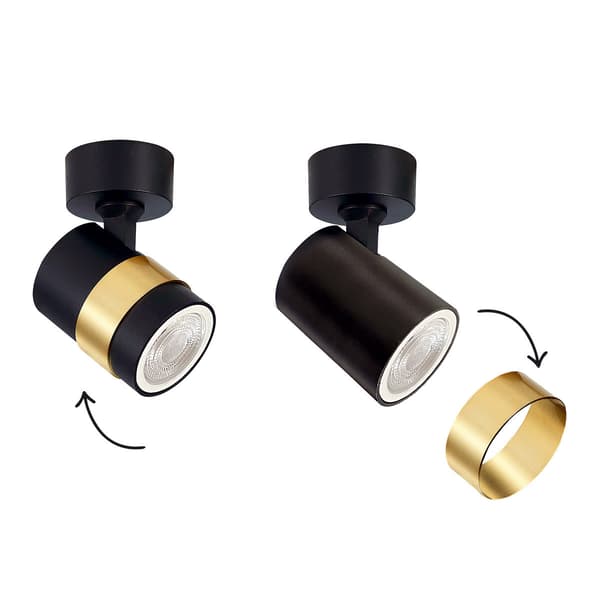 ANILLO SPOTLAMPE 1 GU10 SORT LYS PRESTIGE LP-770/1W SORT