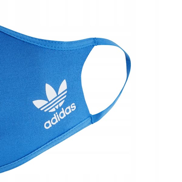 ADIDAS 3-PACK BLÅ MASKER MED LOGOTYP S WLI
