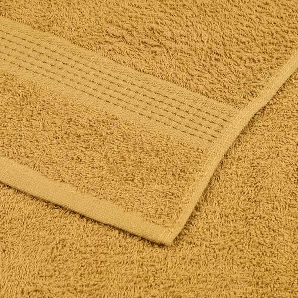 vidaXL Duschhanddukar 2 st guld 70x140cm 360 gsm 100% bomull