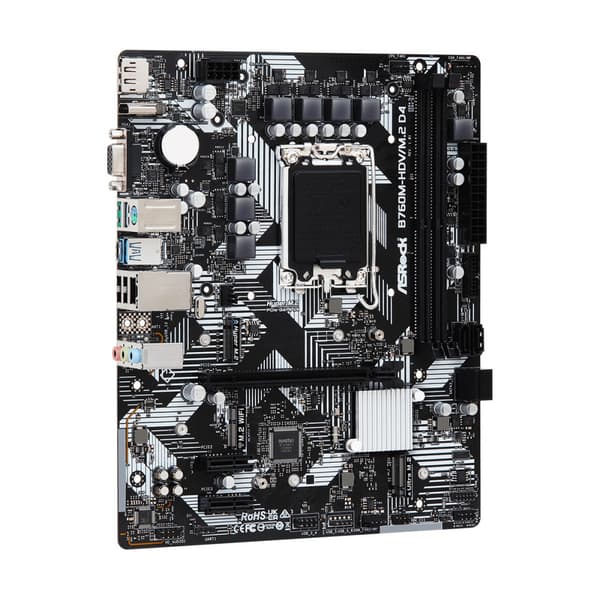 ASRock B760M-HDV/M.2 D4 Micro ATX moderkort, LGA 1700, DDR4