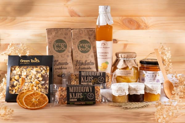 MEGA PRESENTSET STOR KORG BOX POLSK TE KAFFE HONUNG SIRAP CITRONER