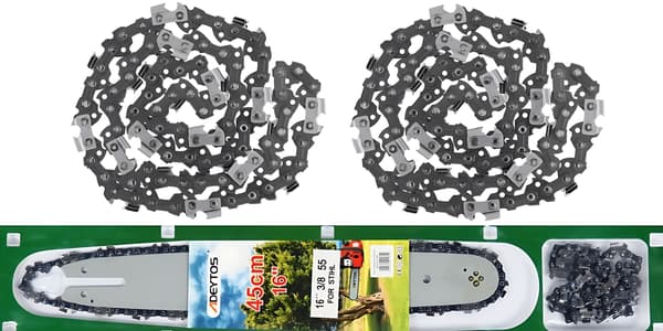 SVÆRD TIL BENSINSAV + 2x KÆDER 45cm 16'' 55 1.3 3/8