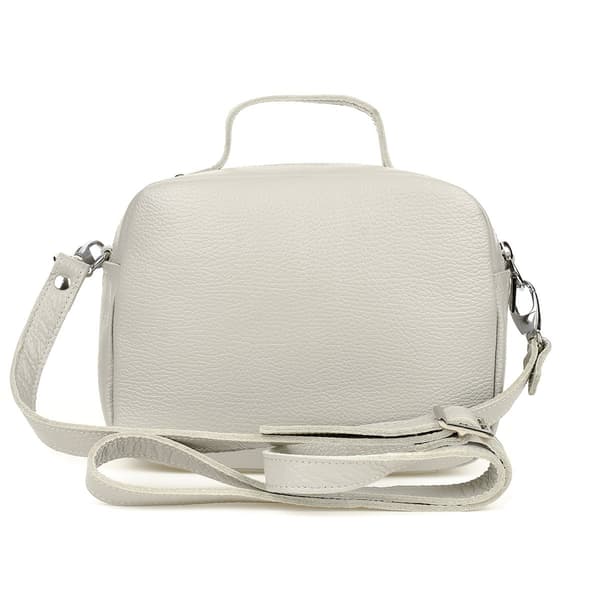Beige damelæderhåndtaske, 2-rums, Beltimore S80