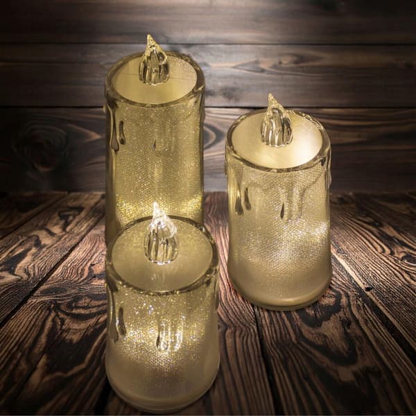 LED-dekorationsljus 12,5 cm transparent varm vit ljus