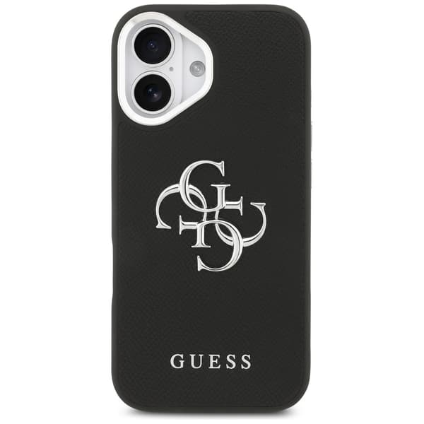 Guess Grained Big 4G Classic Logo cover til iPhone 17, sort