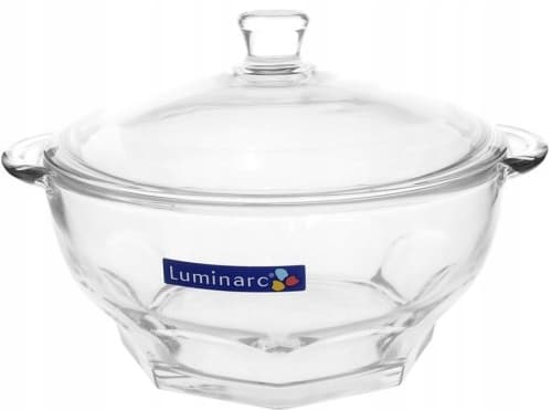 Värmebeständig glasvas med lock, 2,5 l