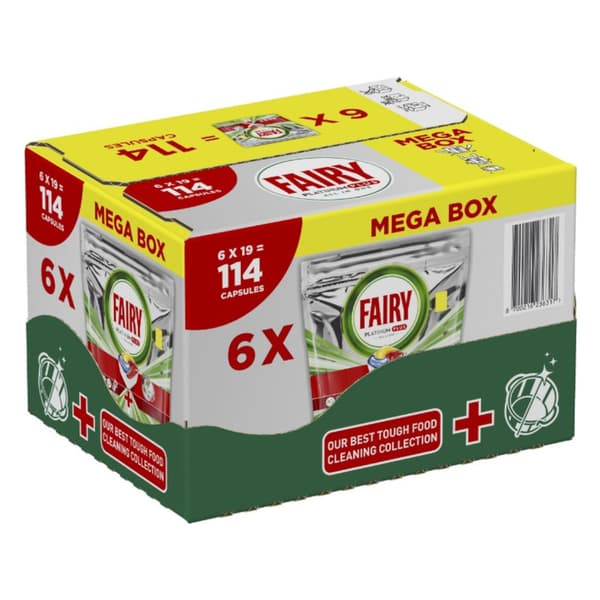 FAIRY Platinum Plus Allt-i-ett Lemon diskmaskinskapslar 114 st