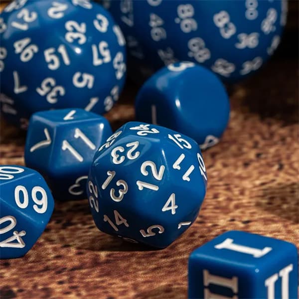 RPG-noppaa, sininen, 15 nopan setti