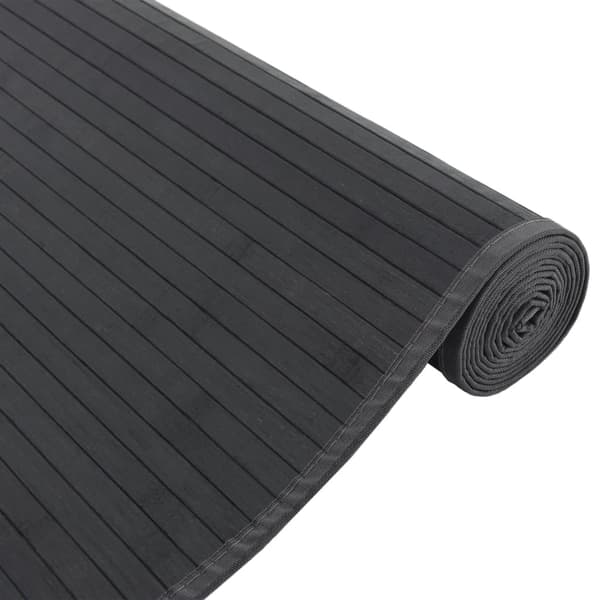 vidaXL Suorakulmainen matto, musta, 80x200 cm, bambu