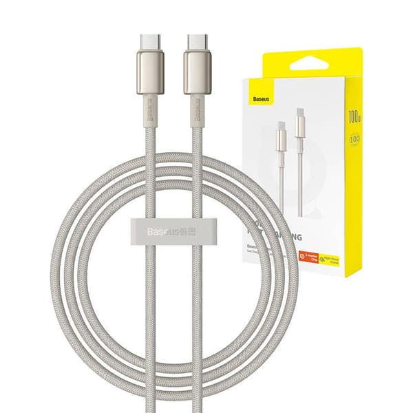 Baseus Tungsten Gold USB-C til USB-C kabel, 100W, 1m (guld)