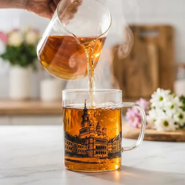 GLASKOP POZNAŃ BY 0,4L TRANSPARENT MED SORT TRYK