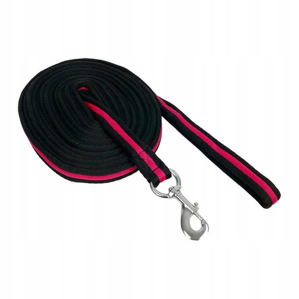 York bomuldslongeline til hest 8,5 m BLACK-RASPBERRY fungerer med en hestegrime