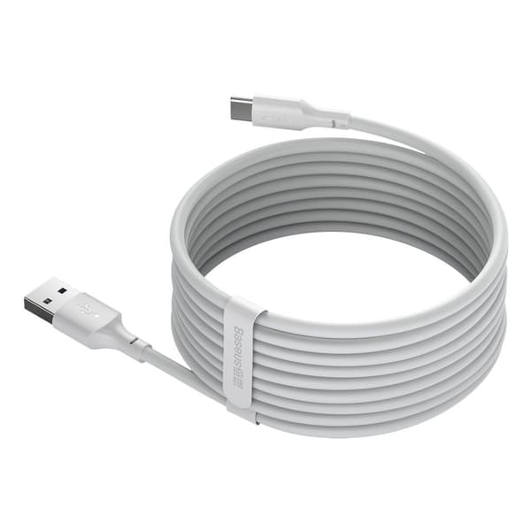 Baseus Simple Wisdom USB til USB-C kabel, 40W, 5A, 1,5m (hvid) 2 stk.
