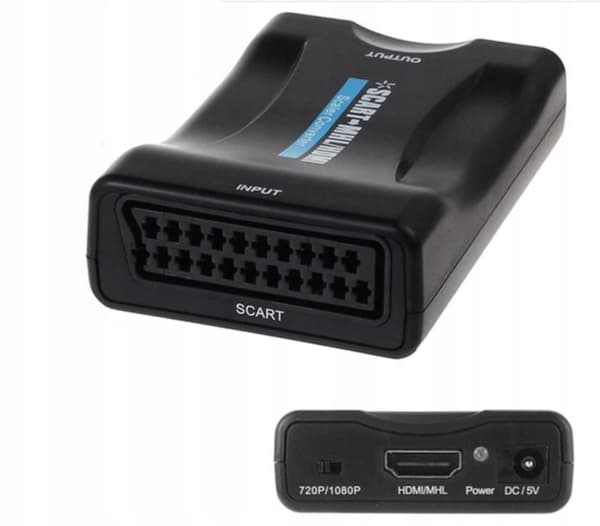 SCART TIL HDMI AV EURO FULL HD KONVERTER ADAPTER