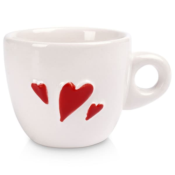 Espressokop keramisk hjerte 80 ml