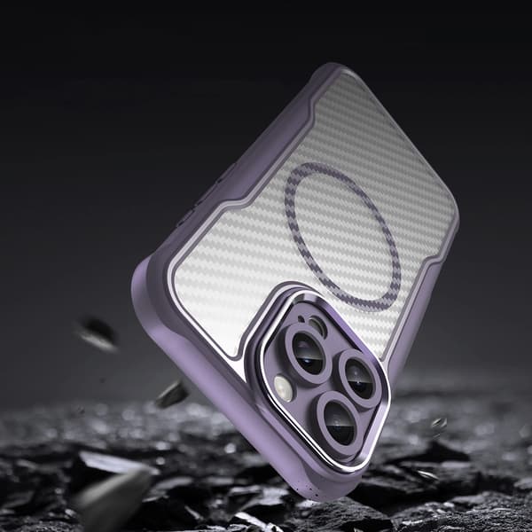 Leading Series MagSafe Silikone Etui til iPhone 16 Pro Max - Lilla