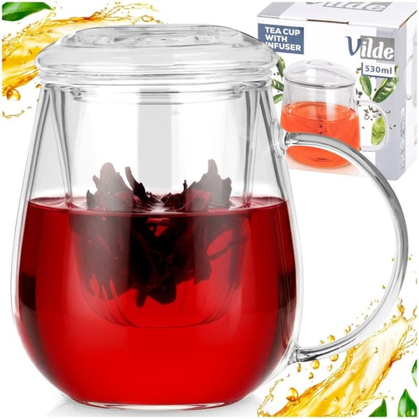 530 ml glasmugg med infuser och lock 139817