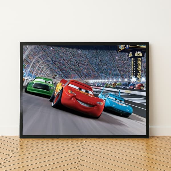 MALING EFTER TAL MED RAMME Disney Pixar Biler Malerier 50x40 cm