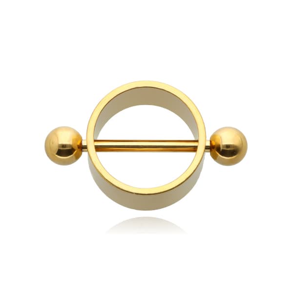 Dekorativ brystvortering - guld - S-018 1.6/16