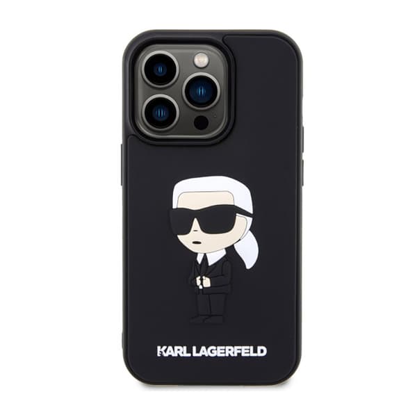 Karl Lagerfeld 3D Rubber NFT Ikonik - iPhone 14 Pro cover (sort)