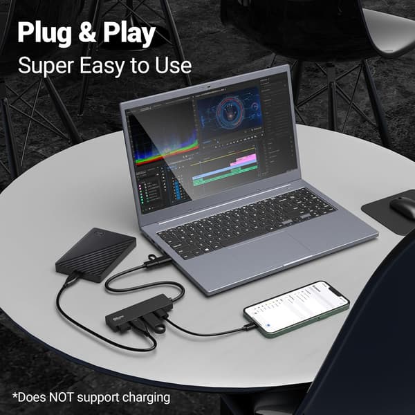 USB-C-keskittimen sovitin 4in1 4x USB 3.0 -jakoliitinsovitin