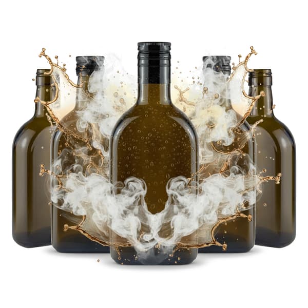 5x flaskor ROM 350ML MÖRK för alkohol whiskey romsirap olivolja