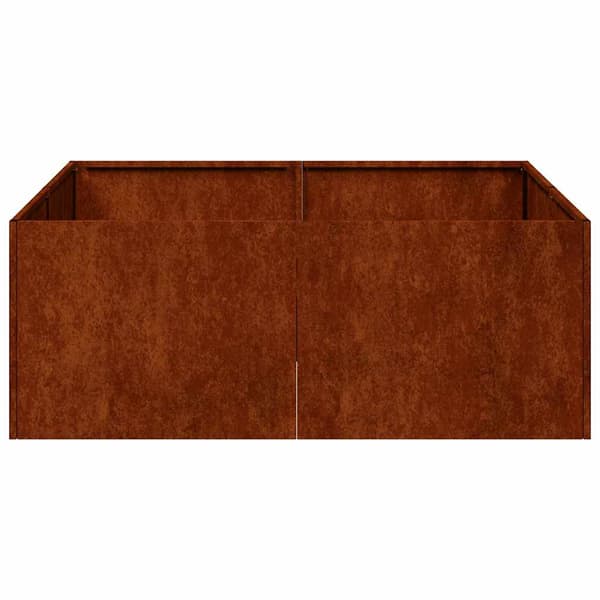 vidaXL rusten urtepotte 80x80x30 cm rustfrit stål