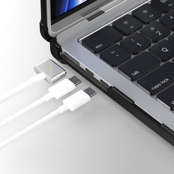 TECH-PROTECT SMARTSHELL PRO MACBOOK AIR 13 M2 / M3 / M4 / 2023-2025 SORT/KLAR