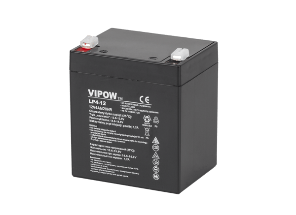 12V 4Ah geeliakku Vipow UPS lelut