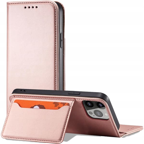 Magnetkortcover til iPhone 13 Pro Max, kortholder, pink