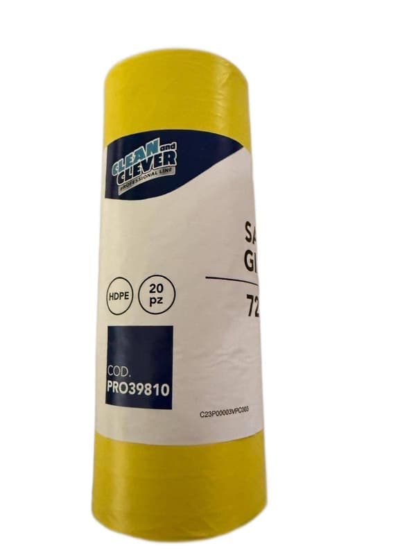 Soppåsar Hållbara Starka Gula Starka CLEAN CLEVER 120L 20 st/roll