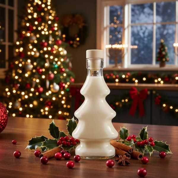 20x glasflaskor 3D julgran 100ml flaska FÖR tinkturer JUICE Jul