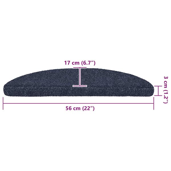 vidaXL selvklæbende trappemåtter 30 stk. blå 56x17x3 cm