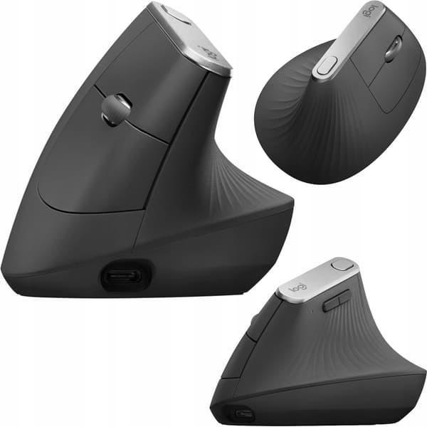 Logitech MX Vertical Advanced Ergo -langaton hiiri, grafiitti